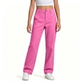 thumbnail image 2 of Uniform Pants for Boys Elastic Waist Straight Leg Pink School Pants School Clothes Size 5-14 Years, 2 of 6