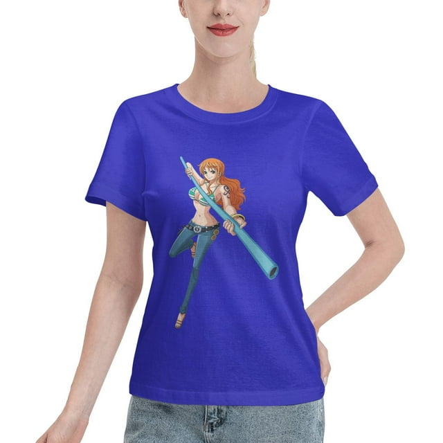 T-Shirt Basique à Manches Courtes pour Femme une Pièce Nami
