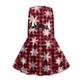 thumbnail image 4 of Hogleaql Fall Dresses for Women 2025 Round Neck Dressy Long Sleeve A-Line Plus Size Swing Dress Floral Printed Lightweight Midi Length Vintage Winter Casual Flowy Bow Tie Dress Outfit Red 5XL, 4 of 5