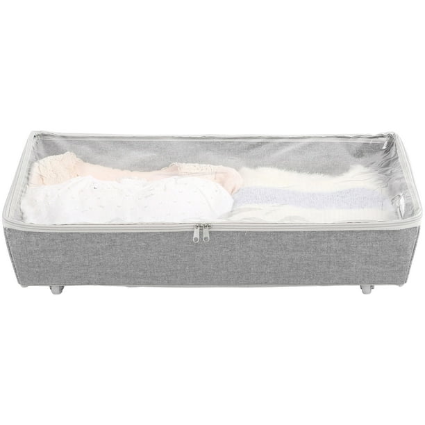 Better Homes & Gardens Rolling Under bed Zippered Storage Bin, 26" x 15