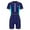 Navy Blue, variant on TiaoBug Kids UPF 50  Rash Guard Swimsuit Girls Boys Short Sleeve Boyleg Sport Surfing Bathing Suit Pink-A 150