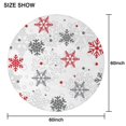 thumbnail image 6 of Multicolor Christmas Snowflake Pattern Round Tablecloth 60"x60",Wrinkle Wipeable Table Cloth for Kitchen Dining Room Picnic Patio Party, 6 of 6