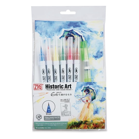 Kuretake Zig Historic Art Watercolors with Claude Monet - Set of 7