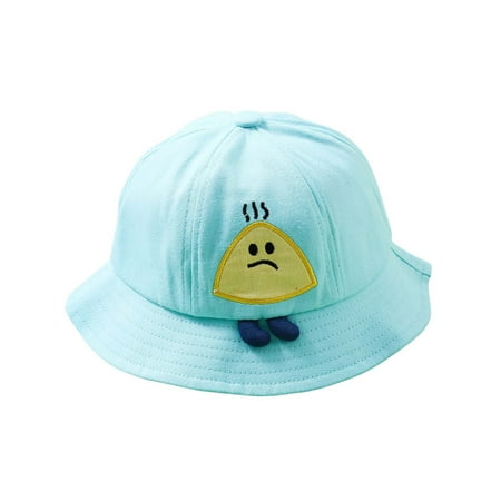

Odeerbi Bucket Hats for Sun Protection Fishermen Hat for Boys Girls Summer Baby Outdoor Sunshade Sun Hat Basin Hat With Hat Rope Blue
