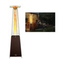 thumbnail image 1 of STAWAY Chauffage de Patio au Propane 48000 BTU - Design Pyramide Durable en Bronze avec Roues, Parfait pour les Réunions en Plein Air et les Nuits Confortables, Installation Facile et Caractéristiques de Sécurité, 1 of 9