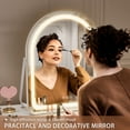 thumbnail image 4 of Hasipu 11"×14" Arched LED Makeup Mirror with Lights White Vanity Mirror 3 Light Modes for Bathroom & Dressing Table, 4 of 8