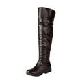 thumbnail image 2 of Bkhluea Women's Over The Knee Thigh High Boots Chunky Heel Round Toe Slouchy Side Zipper Fall Winter Boots, 2 of 8