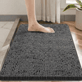 thumbnail image 3 of Evlmd Bathroom Rugs, Extra Soft Absorbent Shaggy Chenille Bath Rugs, Non-Slip Dark Grey Bath Mats for Bathroom Floor Tub and Shower, Home Decor Accessories, 16" X 24", 3 of 6