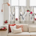 thumbnail image 4 of Christmas Balls Sheer Curtains 54 Inches Long, Xmas Balls Golden Grey Light Filtering Window Curtains for Living Room/Bedroom, Rod Pocket Voile Sheer Curtain Drapes, 52"W x 54"L, 2 Panels, 4 of 9