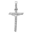 thumbnail image 1 of Collier Pendentif Croix Religieuse Inri en Or Blanc 14k, 1 of 6