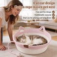 thumbnail image 5 of Stimulicat Handwoven Cat Basket, Natural Handwoven Cotton Rope Cat Bed Basket, Indoor Multi-Season Scratch Resist Pet Basket with Removable Cushion for Cats & Small Dogs, 5 of 6