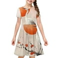 thumbnail image 5 of MKOSPLRT 4-14 Years Kids Skater Twirl Dresses Girls Short Sleeve Casual Floral Dress Cute Summer Beach A Line Dresses Kids Clothes, 5 of 8