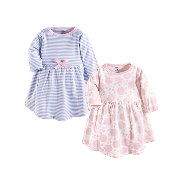 Touched by Nature Toddler Long Sleeve Organic Dress 2pk (Baby Girls