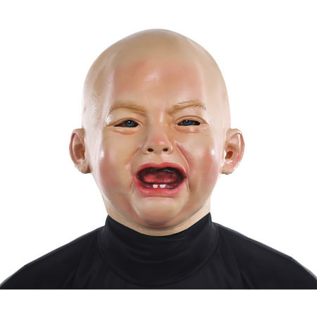 Crying Baby Mask Crybaby Face Creepy Infant Angry Sad Funny PVC Accessory