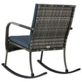 thumbnail image 4 of vidaXL Rocking Chair Outdoor Patio Rocking Chair with Cushion Poly Rattan, 4 of 6