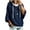 Blue, variant on hlysgo Womens Knit Hoodie Batwing 3/4 Bell Sleeves Oversized Sweatshirts with Kangaroo Pocket Lightweight Casual Pullover Tops Green,S