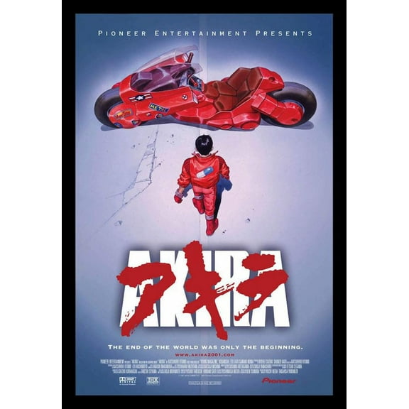 BUY ART FOR LESS Officially Licensed Akira Anime 24 x 36 Inch Movie Framed Art Poster - Sturdy Engineered Wood Frame with Plexi Glass - Ready To Hang