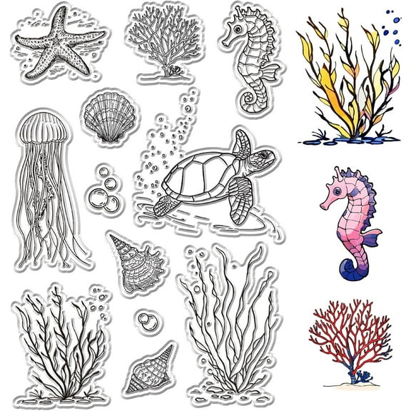 Sea Animals Ocean Clear Stamps