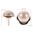 thumbnail image 2 of Luxshiny 1Par Aretes Grandes De Disco Y Perla Falsa Con Y Para Mujer, 2 of 6