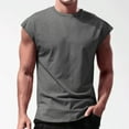 thumbnail image 2 of MQLKF Men'S Breathable Sleeveless T Shirt Tops Slim Fashion Summer Round Neck Short Sleeve Fashionable Men's Top, 2 of 4