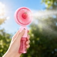 thumbnail image 4 of Portable Handheld Mini Fan, Neck Fan, 4000mAh Desk Fan, 180° Adjustable, 6 Speed Wind, Display Electricity in Real Time, USB Rechargeable Foldable Fan, Quiet Personal Fan(Pink), 4 of 8