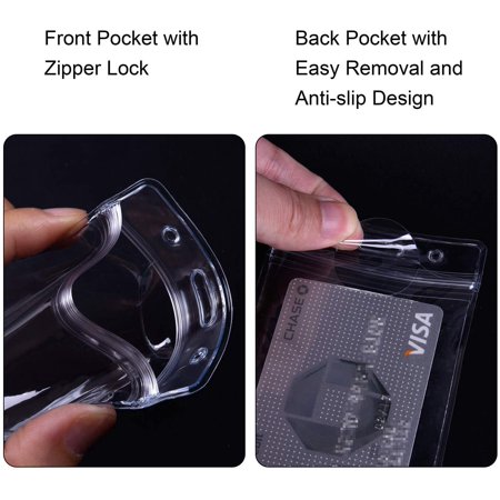 Wisdompro 20 Pack Badge Holder, Double-Sided 2 Card Slot Waterproof Flexible and Soft Clear PVC ...