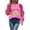 Pink, variant on QUYUON Womens Long Sweaters for Leggings Casual Long Sleeve Crew Neck Sweaters Winter Knit Jumper Pullover Tops Embroidery Floral Fall Sweatshirts Warm Knitted Sweaters Blouse Shirts Pink One Size