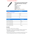 thumbnail image 2 of Rear Left Strut and Coil Spring Assembly - Compatible with 2006 - 2012 Toyota Avalon 2007 2008 2009 2010 2011, 2 of 2