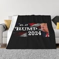 thumbnail image 1 of 45 47 Manta polar con la bandera estadounidense Donald Trump 2024, súper suave y acogedora, manta de franela ligera y cómoda, mantas de felpa cálidas para sofá, sofá y cama, 1 of 5