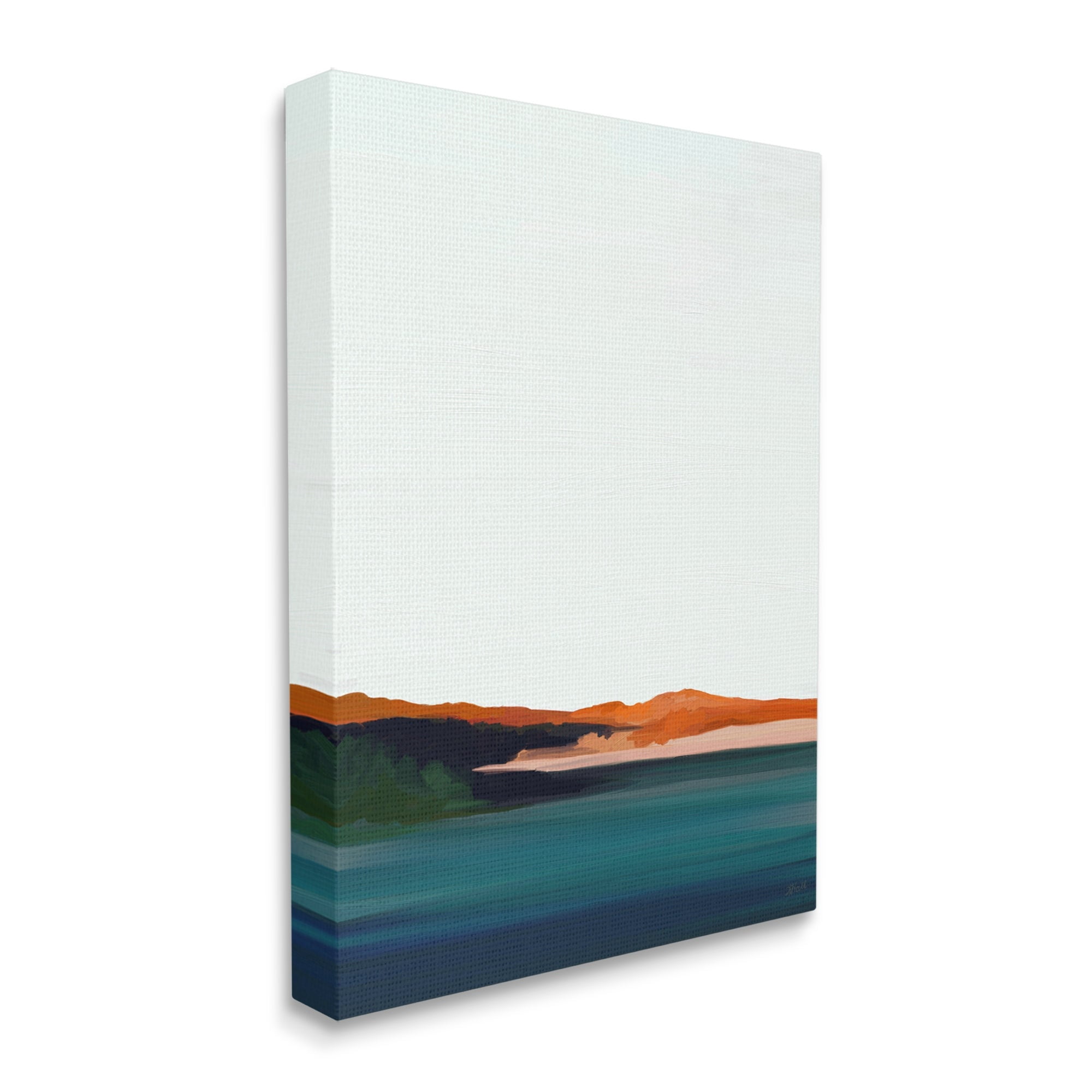 Stupell Industries Serene Coastline Landscape Red Sands Quiet Sky Painting Gallery Wrapped Canvas Print Wall Art, Design by Amy Hall