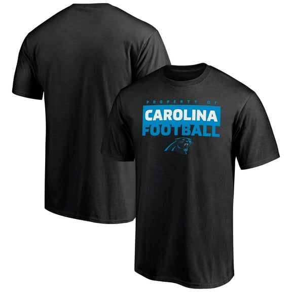 Men's Black Carolina Panthers Gain Ground T-Shirt