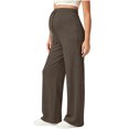 thumbnail image 2 of Maternity Pants for Women Wide Leg Pregnancy Lounge Trousers Drawstring Elastic Waist Comfortable Relaxed Fit Activewear for Casual Workout Yoga Everyday Wear, 2 of 8