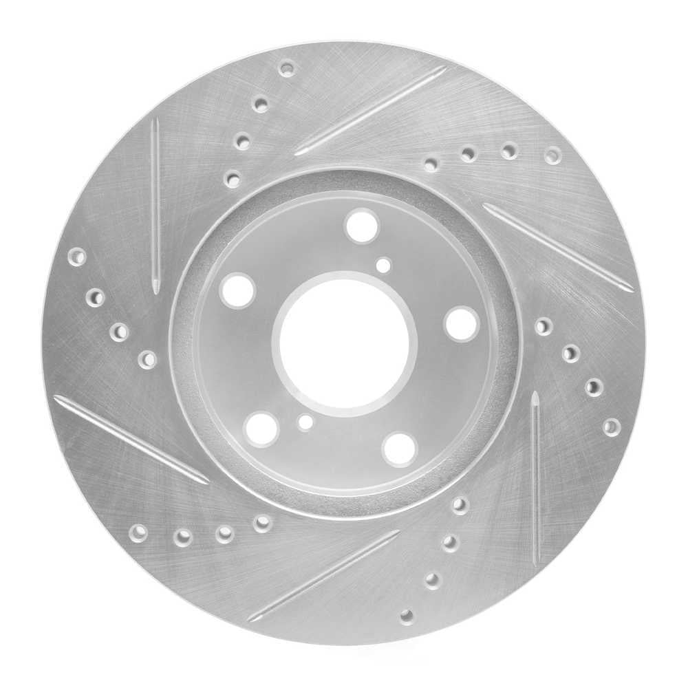 Dynamic Friction Company 631-76125R DFC Brake Rotor - Drilled And Slotted - Silver