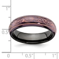 thumbnail image 5 of Diamond2Deal Black Ti Domed Anodized Copper Color 6mm Men's Band Size 5, 5 of 6