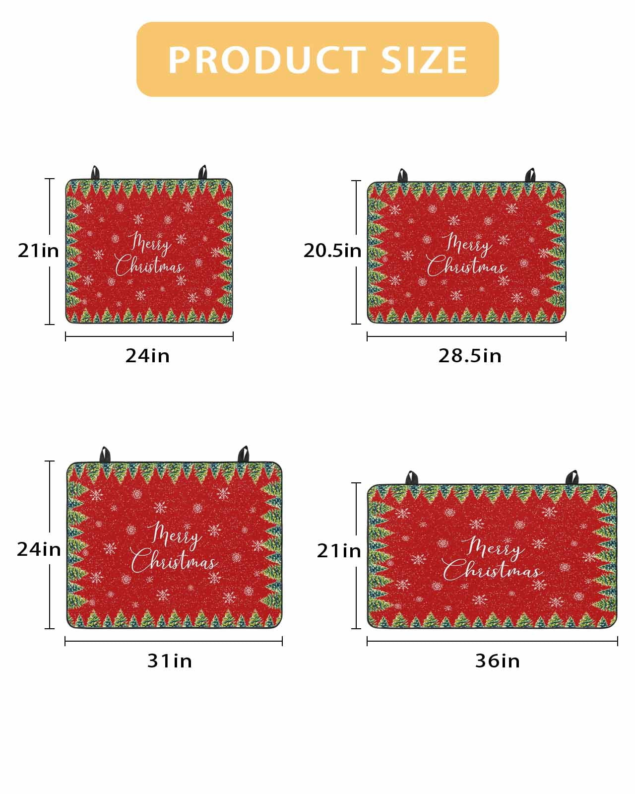 Large Induction Cooktop Protector Mat Red Christmas Stove Top Covers for Electric Stove, Xmas Tree Snowflake Farmhouse Winter Decorative Stove Burner Cover Mats, Glass Top Stove Cover