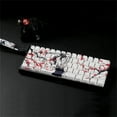 thumbnail image 2 of Plums Blossom Themed PBTs Keycaps Original Profile Dyes Sub Side Print For 61 64 68 ANSI ISOs Mechanical Keyboards, 2 of 20