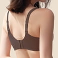 thumbnail image 3 of Ohufall Women's Bra V Neck Lace Trim with Fine Strap Bras Wirefree Smooth Cup Everyday Underwear 32A/B/C-38A/B/C, 3 of 6
