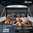 thumbnail image 4 of KNOX Bimini Top Privacy Sun Shade Kit, Front & Rear Panel Kit, Marine-Grade 420D Mesh, Modular Marine Shade System, Easy Clamp-On Installation, Fits 6ft Bimini Tops 91"-96", 4 of 7