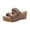 Brown_038, variant on Domuza Women's Cork Buckle Wedge Sandals Comfortable Casual Fashion Dressy Slip On Leisure Beach Vacation Open Toe Summer Platform Wedge Mules Slide Sandals Beige 7.5(EU-39)