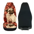 thumbnail image 5 of Jiueut Pug Dog Flower Print Car Seat Covers Set of 2, Anti-Slip Car Front Seats Only Auto Front Seat Cover for Women Men Soft Bucket Seat Cushion Pads, 5 of 7