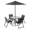 thumbnail image 2 of Mainstays Carlington 6-Piece Outdoor Dining Set with Umbrella, Black, 2 of 11