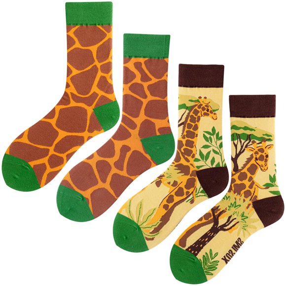 WJCA Whimsical Creature Ankle Socks 2-Pair Set, Soft Breathable Everyday Wear with Playful Prints, Casual Outfit Style