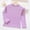 Purple, variant on Kids' Soft Breathable Semi High Neck Long Sleeve Pullover Top - Comfortable Casual Solid Color Shirt for Boys & Girls