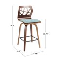 thumbnail image 3 of Folia Mid-Century Modern Counter Stool by LumiSource, 3 of 9