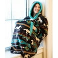 thumbnail image 2 of Lazy One Oversized Blanket Hoodie, Comfortable Sleepwear, Oversized Hoodies for Women and Men, One Size Fits All Wearable Blankets (Horse), 2 of 5