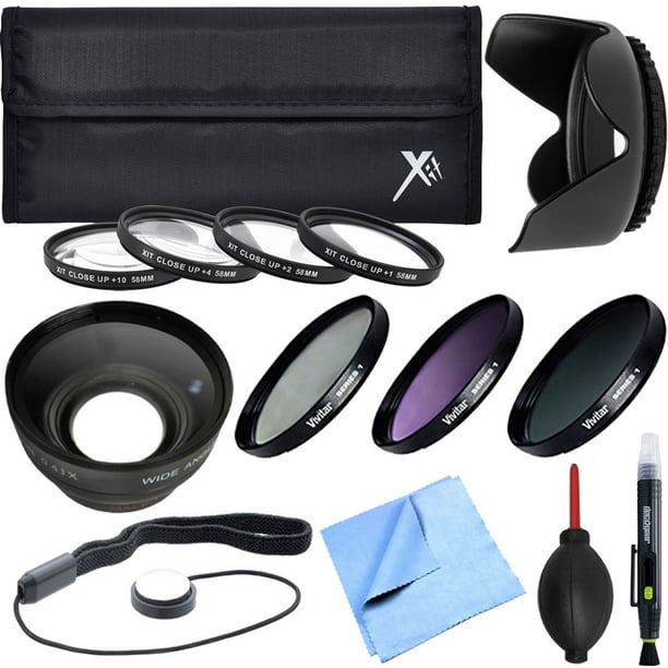 Xit Pro UV CPL FLD Lens Filter + CloseUp Macro Ultimate Accessory Kit