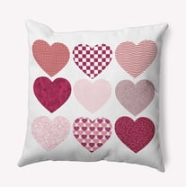 18" x 18" Simply Daisy Patterned Hearts Polyester Indoor/Outdoor Pillow, Buddah Qty 1