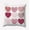 Buddah, variant on 16" x 16" Simply Daisy Patterned Hearts Polyester Indoor/Outdoor Pillow, Pink Qty 1
