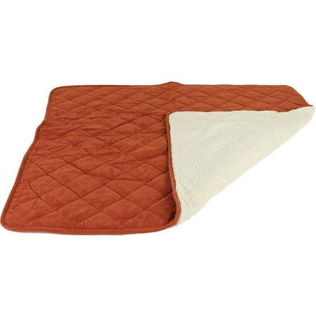 Carolina Pet Company Diamond Quilt Microfiber Cloud Sherpa Pet Throw Red
