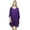 Dark Purple, variant on Bimba Womens Purple Frill Kaftan Coverup Dress Easy Wear Knee Length Kaftan-4